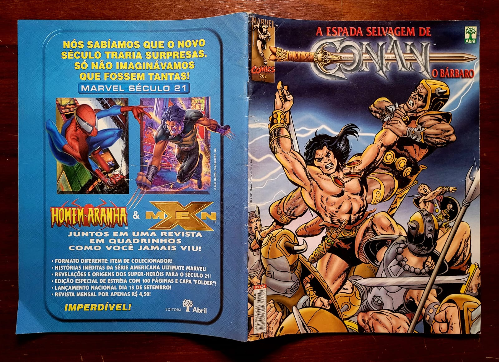 | Casa do Colecionador A Espada Selvagem de Conan Nº 202 | O Habitante das Trevas & A Teia do Deus-Aranha | Setembro/2001