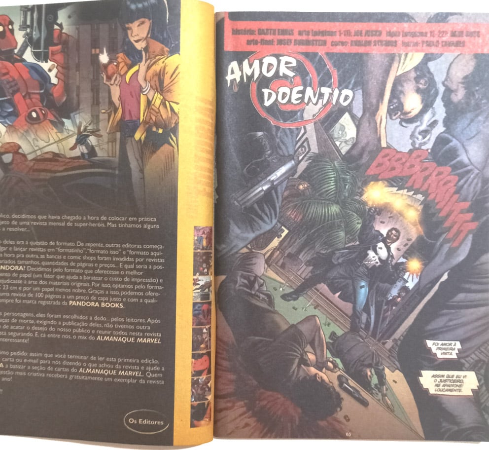 | Casa do Colecionador Almanaque Marvel n° 1 (Justiceiro/Painkiller Jane). Pandora – 2001.