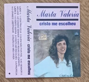 Capa da fita k7. Marta Valeria - Cristo me escolheu, sem a fita.