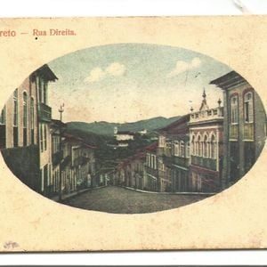 Cartão Postal: Vintage Art Décot Rua Direita - Ouro Preto - Minas Gerais. década 60- RARO