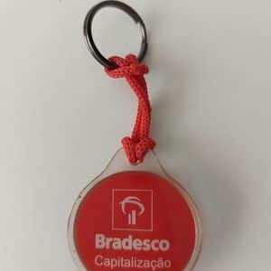 | Casa do Colecionador Chaveiro Banco Bradesco Decada 70 - Acrilico