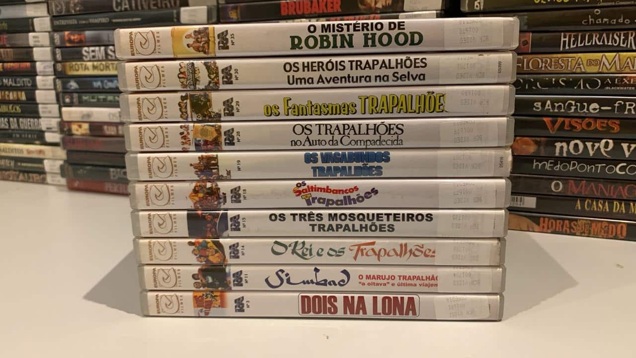 | Casa do Colecionador Coleção de dvds dos Trapalhões original 10 unidades.