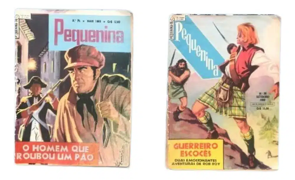 | Casa do Colecionador Ebal Pequenina No 39, 40, 41 Ebal 1957 Três Mosqueteiros, Hobin Hood Gibi/HQ