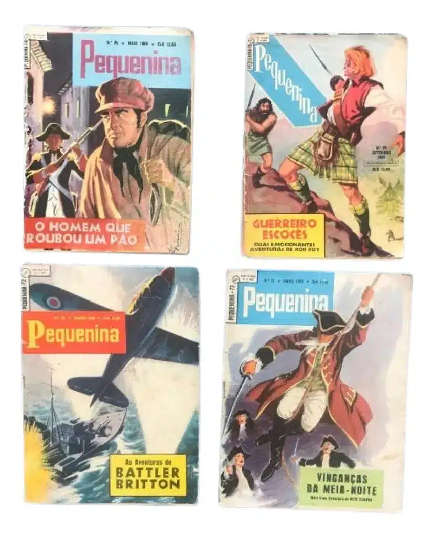 | Casa do Colecionador Ebal Pequenina No 39, 40, 41 Ebal 1957 Três Mosqueteiros, Hobin Hood Gibi/HQ