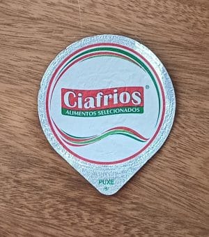 Embalagem tampa lacre. Alimentos Ciafrios selecionados.