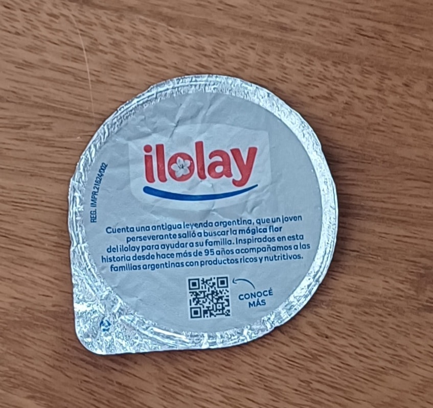 | Casa do Colecionador Embalagem tampa lacre. Alimentos Ilolay Argentina.