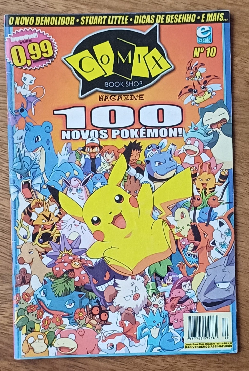 | Casa do Colecionador G21. Revista Comix book shop 10. Novos Pokemon. Demolidor.