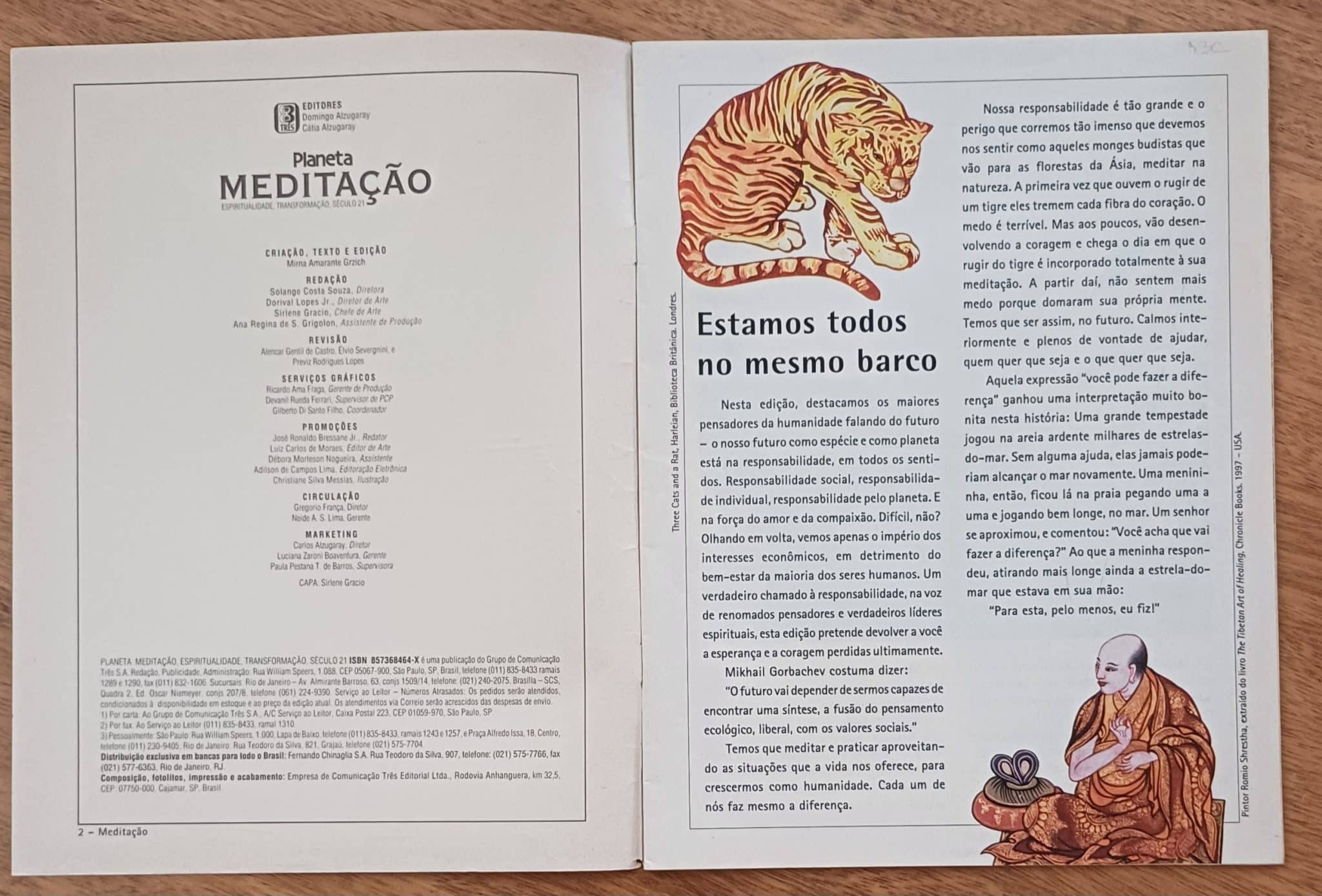 | Casa do Colecionador G21. Revista Planeta meditação Três # 10. Dalai-lama Futuro agora.