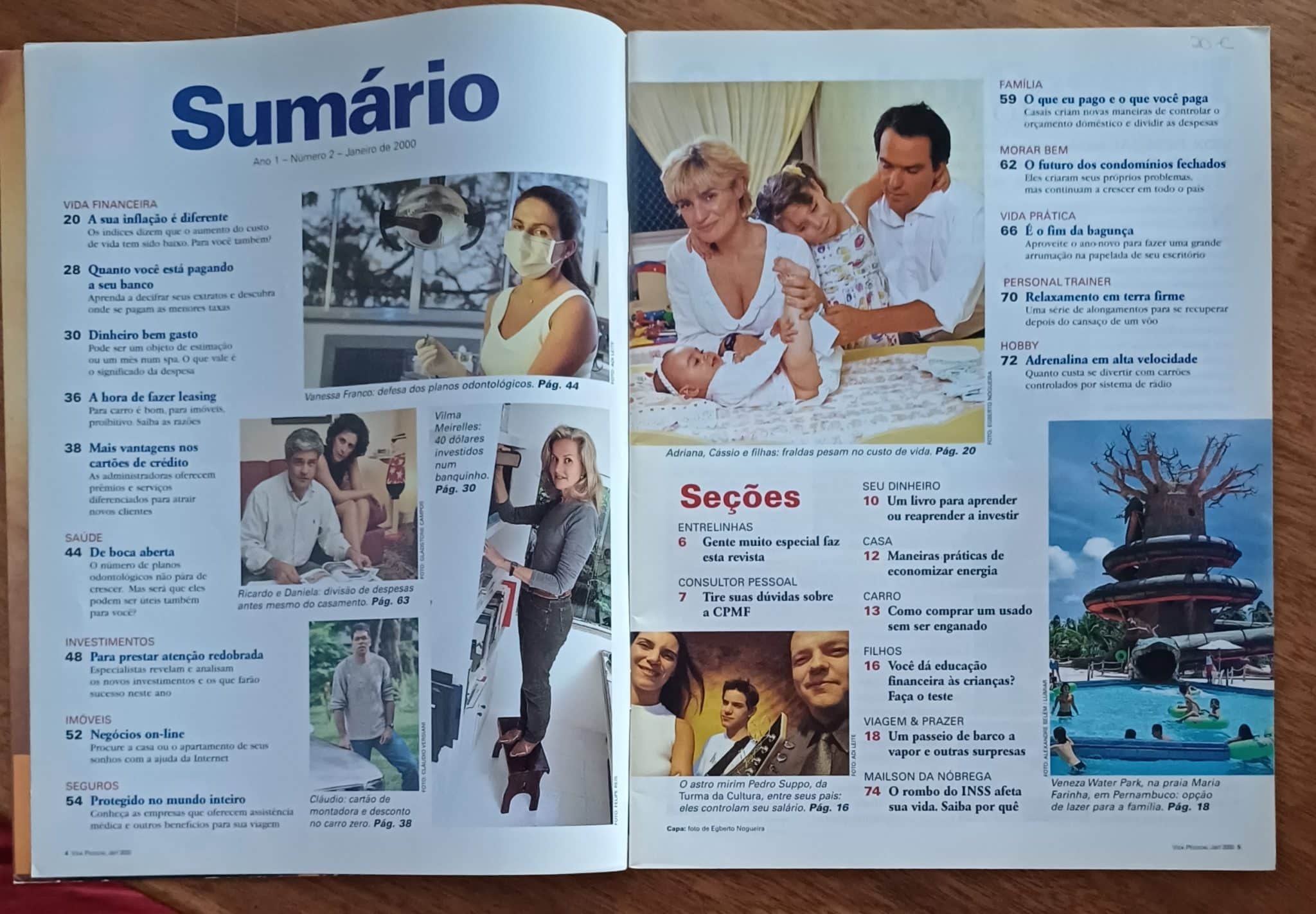 | Casa do Colecionador G27. Revista Vida Pessoal Camelot # 2 2000. Calcular inflação viagem banco.