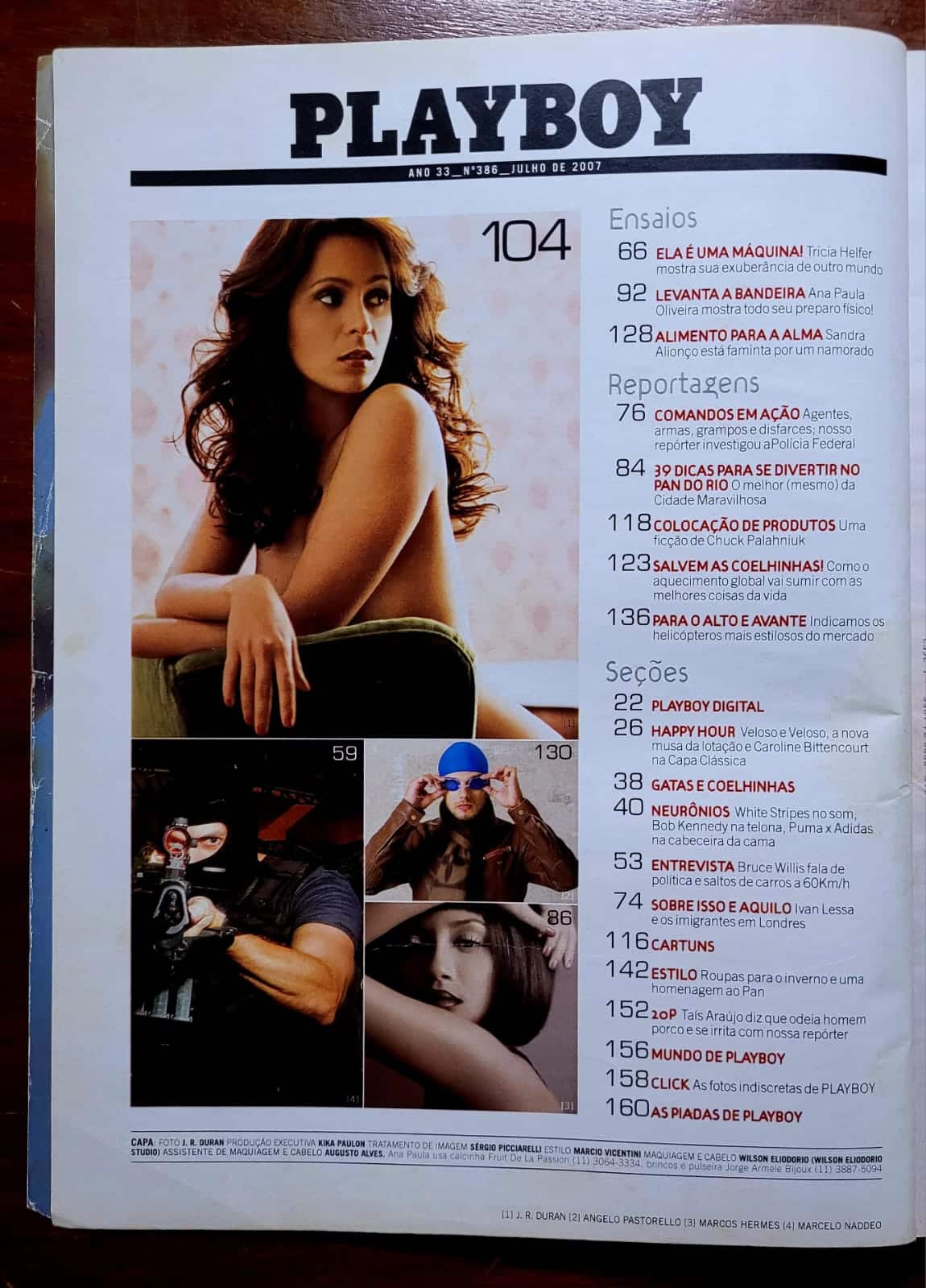 | Casa do Colecionador Playboy Nº 386 | Julho/2007 | Ana Paula Oliveira — A Bandeirinha | Pan-Americano Rio 2007 | Exemplar de Banca