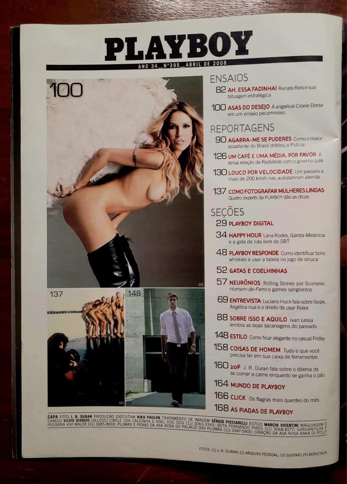 | Casa do Colecionador Playboy Nº 395 | Abril/2008 | Cibele Dorsa | Exemplar de Assinante com Pôster Presente | Especial Fotografia