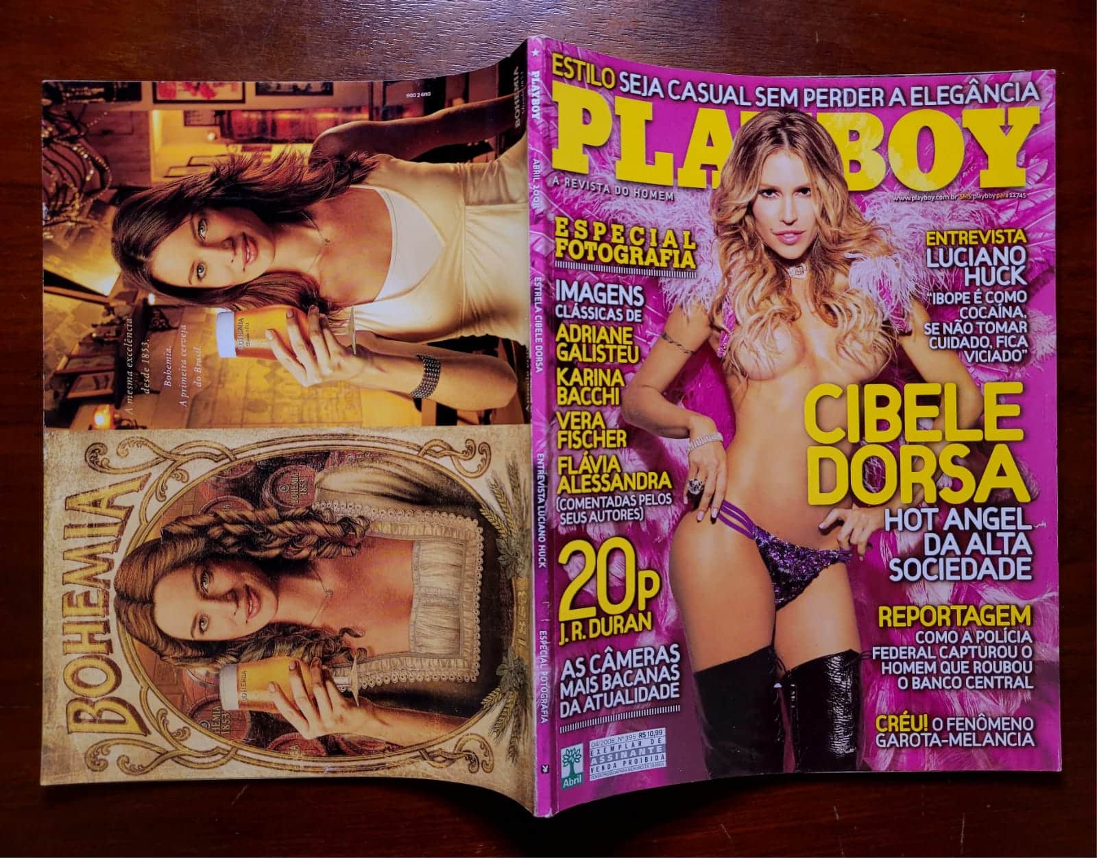 | Casa do Colecionador Playboy Nº 395 | Abril/2008 | Cibele Dorsa | Exemplar de Assinante com Pôster Presente | Especial Fotografia