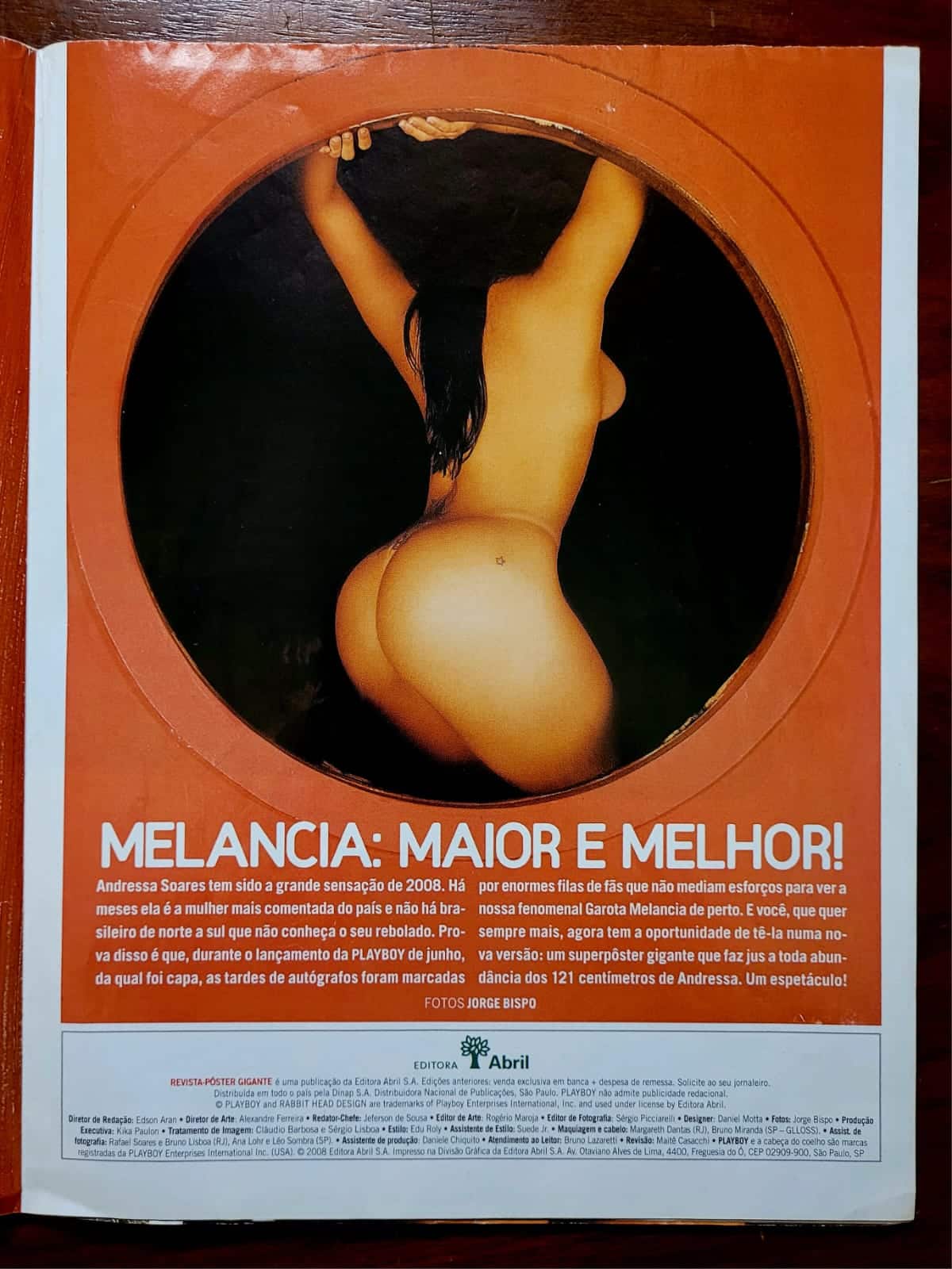 | Casa do Colecionador Playboy Nº 398-B | Especial Playboy | Andressa Soares - Mulher Melancia | Super Pôster Gigante | Revista-Pôster Especial