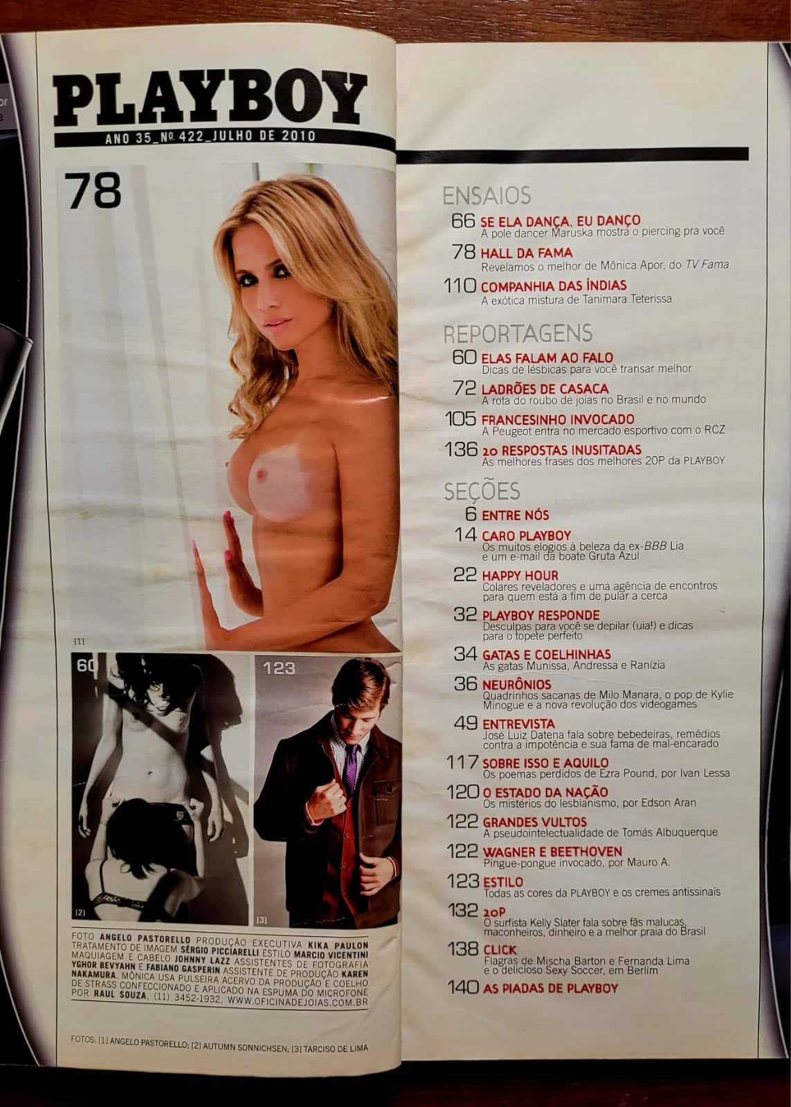 | Casa do Colecionador Playboy Nº 422 | Mônica Apor - Repórter do TV Fama | Julho/2010 | Revista com Pôster