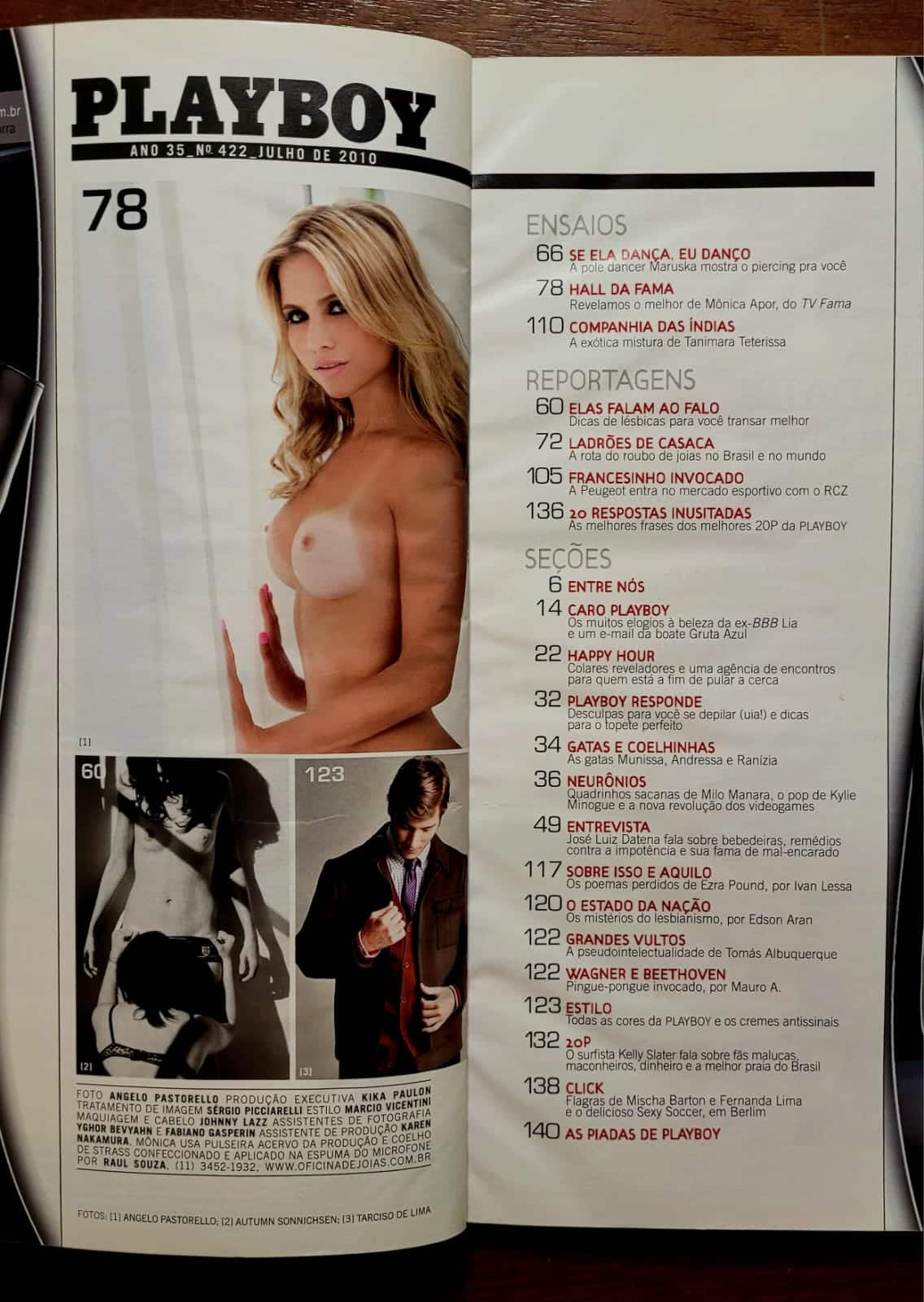 | Casa do Colecionador Playboy Nº 422 | Mônica Apor - Repórter do TV Fama | Julho/2010 | Revista com Pôster