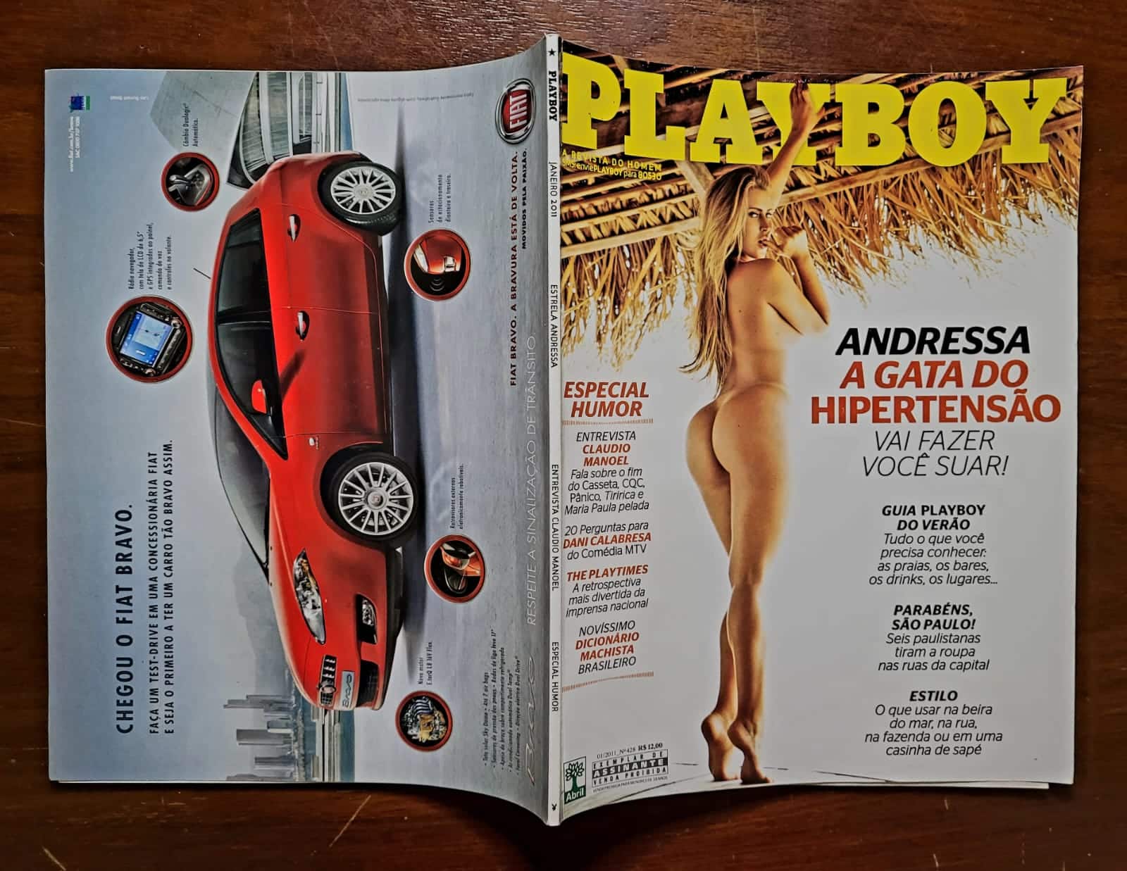 | Casa do Colecionador Playboy Nº 428 | Andressa Ribeiro | A Gata do Hipertensão | Pôster Original Incluso | Janeiro/2011