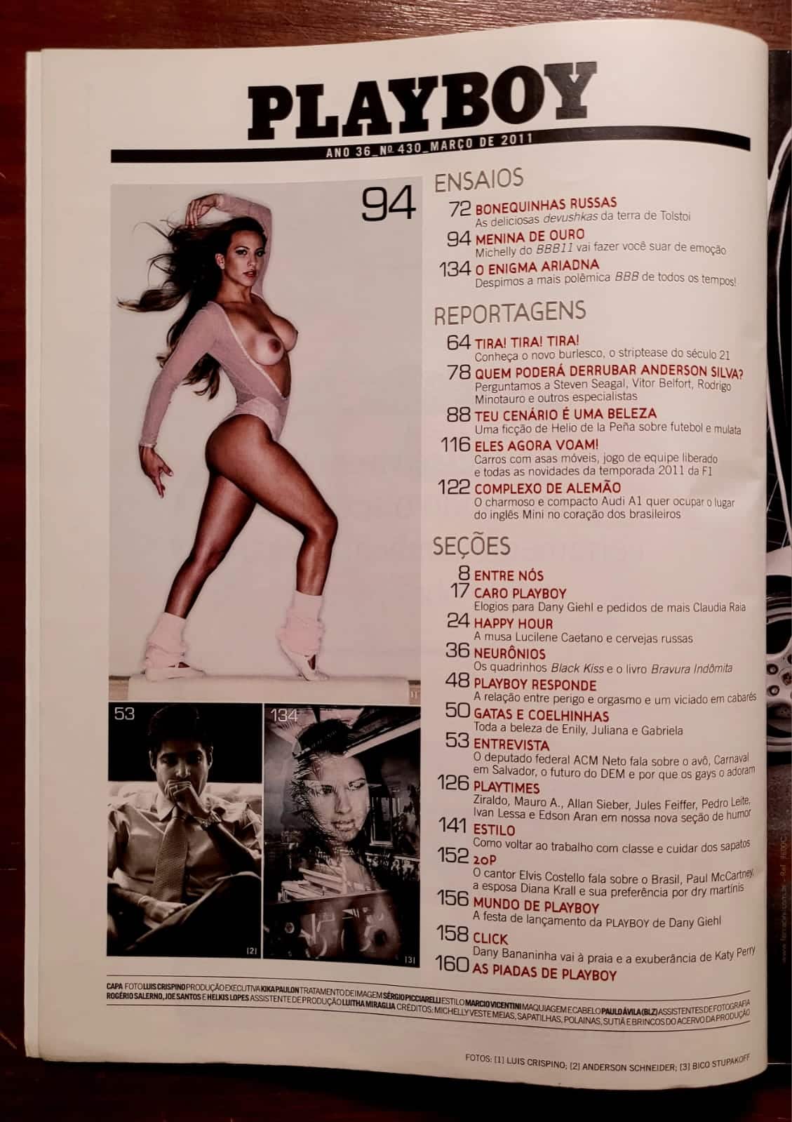 | Casa do Colecionador Playboy Nº 430 | Michelly Crisfepe - BBB 11 | Pôster Incluso | Março/2011