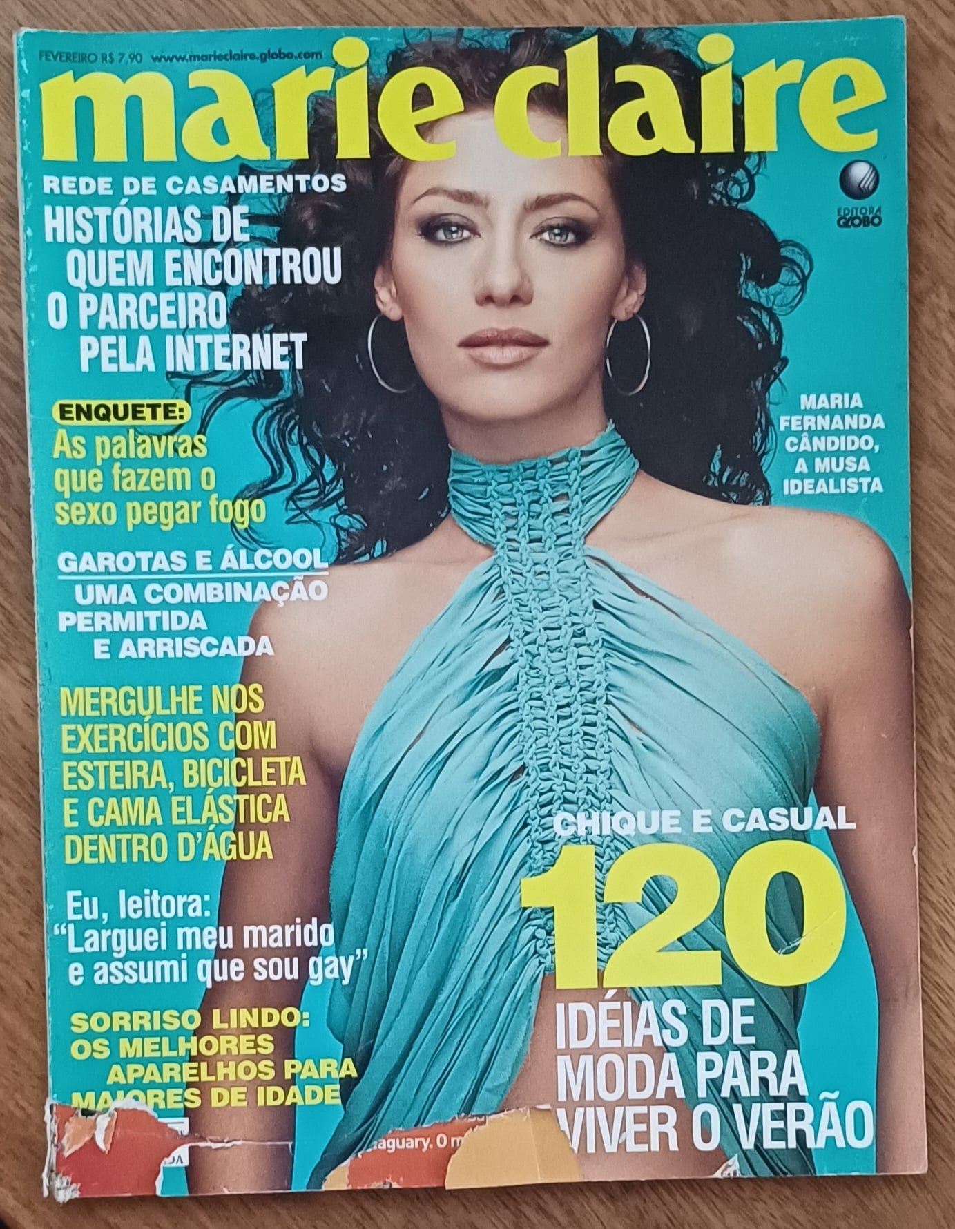| Casa do Colecionador Revista Marie Claire Globo # 155. Garotas e álcool Maria Cândida.