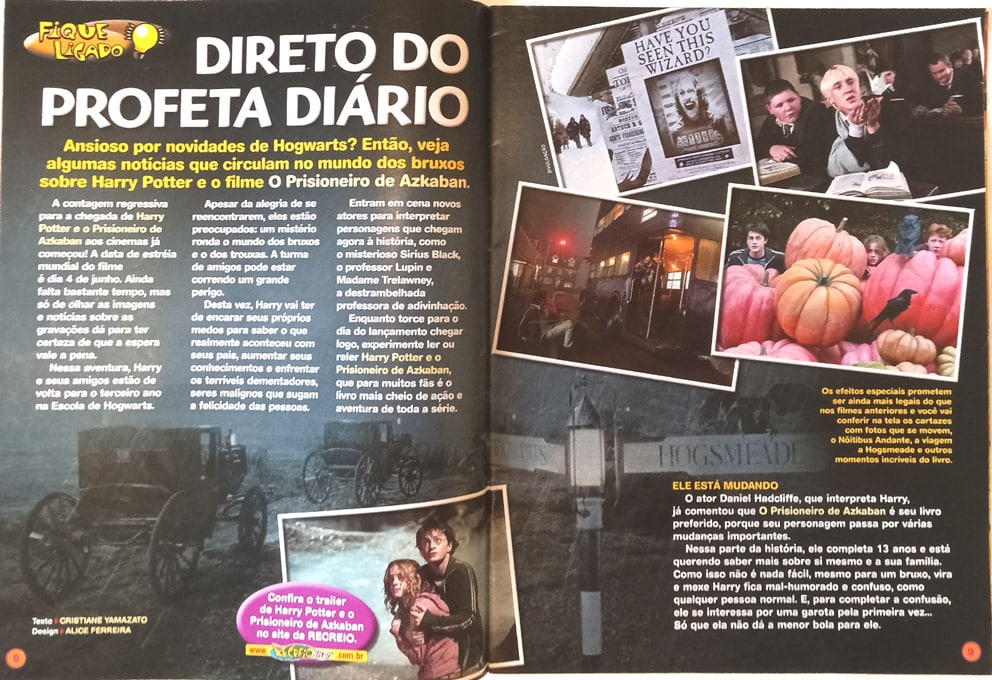 | Casa do Colecionador Revista Recreio nº 193 e 213. Harry Potter. Abril – 2003/04.