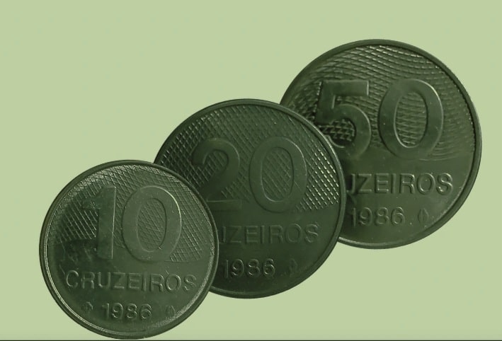 | Casa do Colecionador 10/20/50 Cruzeiros 1986 pçs chave da série Sku 2478