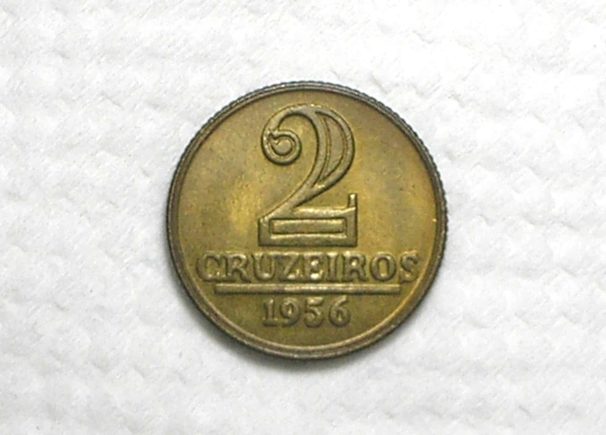 | Casa do Colecionador 2 Cruzeiros - 1956 / Módulo menor / Bz/Al / box65.3