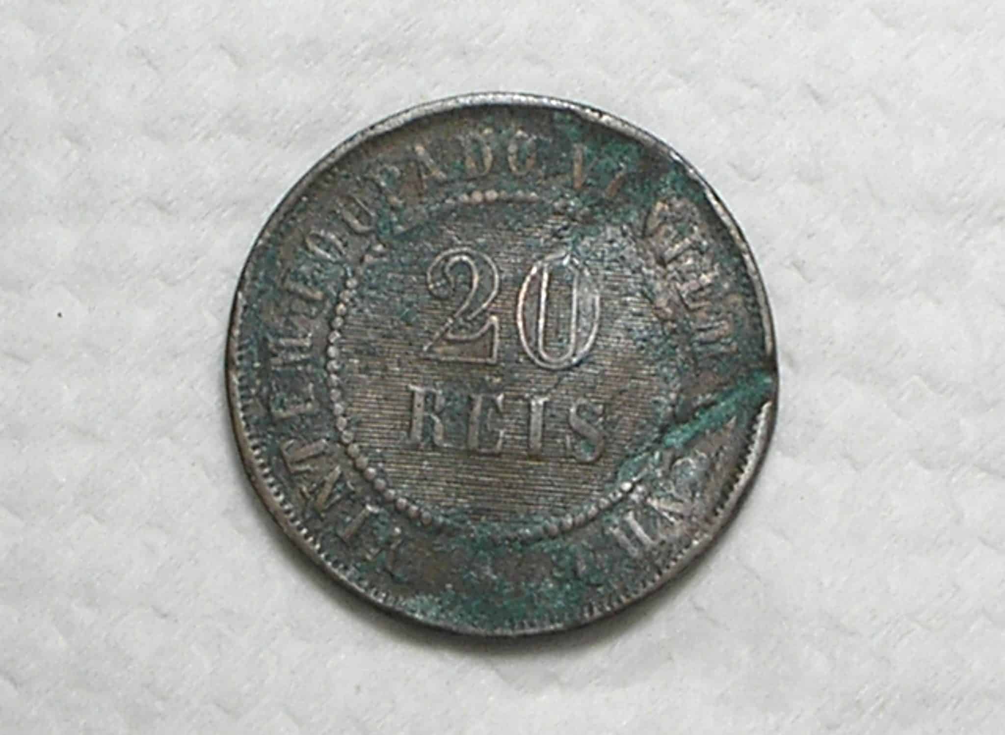 | Casa do Colecionador 20 Réis - 1899 / Data Escassa / Bem conservada em Bronze / box65