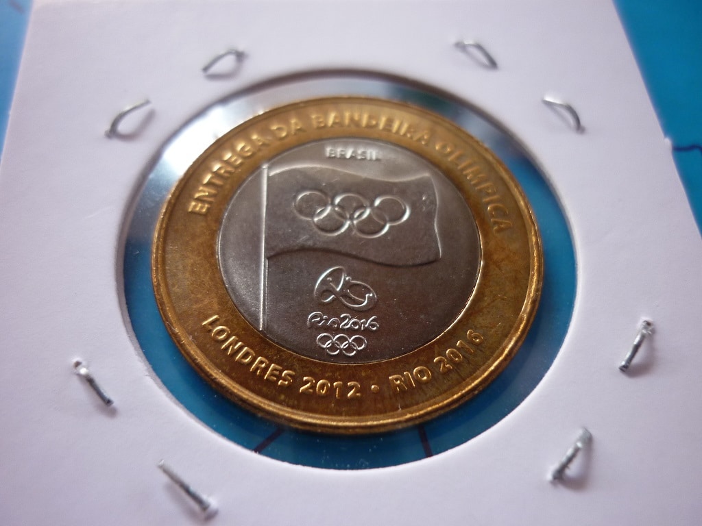 | Casa do Colecionador 4 MOEDAS COMEMORATIVAS FC (1 BANDEIRA,1 BEIJA-FLOR,1 30ANOS , 1 60ANOS BC ) LINDAS.