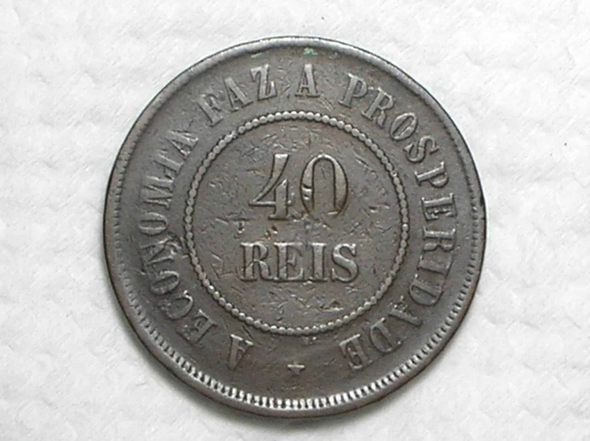 | Casa do Colecionador 40 Réis - 1893 / Mbc/ Bronze / box65