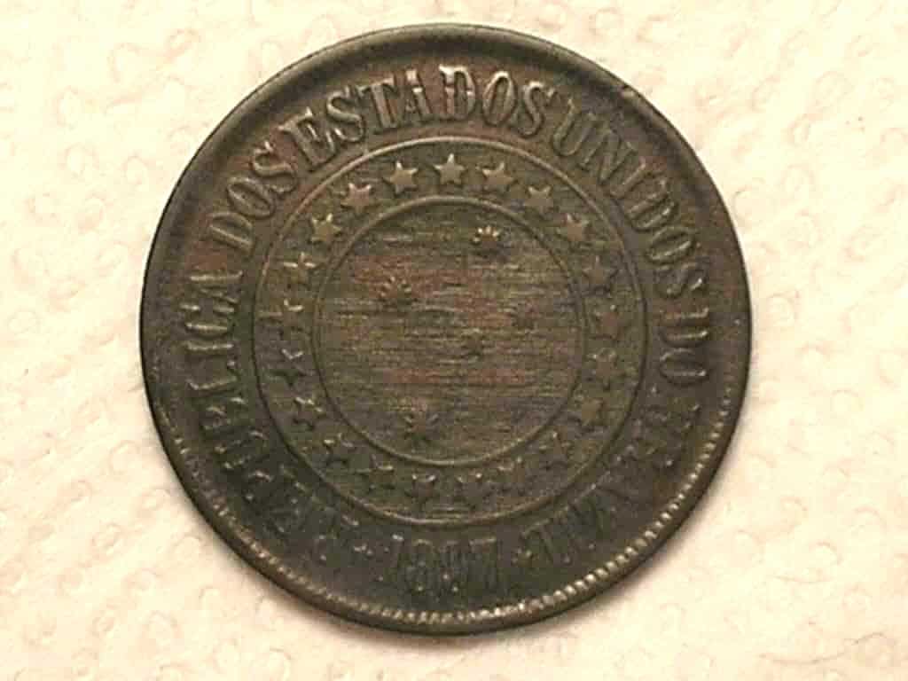| Casa do Colecionador 40 Réis - 1897 ... Em Bronze / Mbc / Cod. 720.3