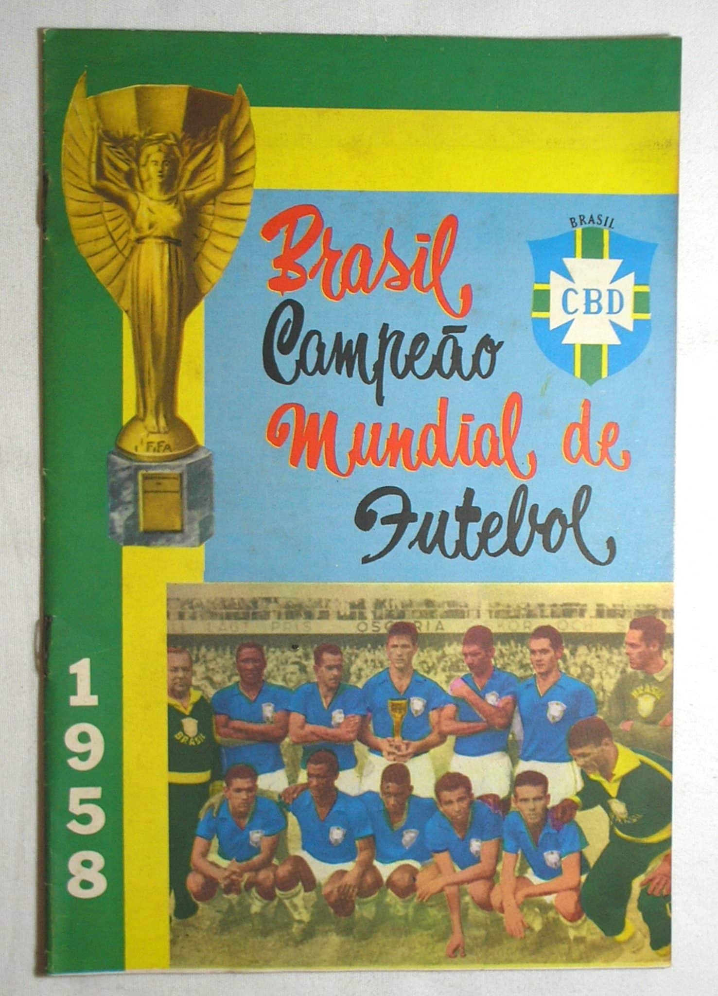 | Casa do Colecionador Copa do mundo - Raríssimo álbum de figurinhas Brasil Campeão Mudial de futebol 1958 / Figurinhas soltas ainda para colar / Album preservado em perfeitas condições - Relíquia