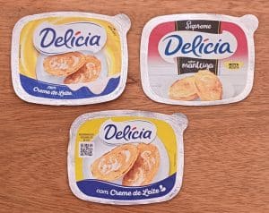 Embalagem lacre tampa margarina Delícia. Valor unitário.