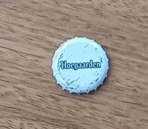 Embalagem tampinha cerveja Hoegaarden.
