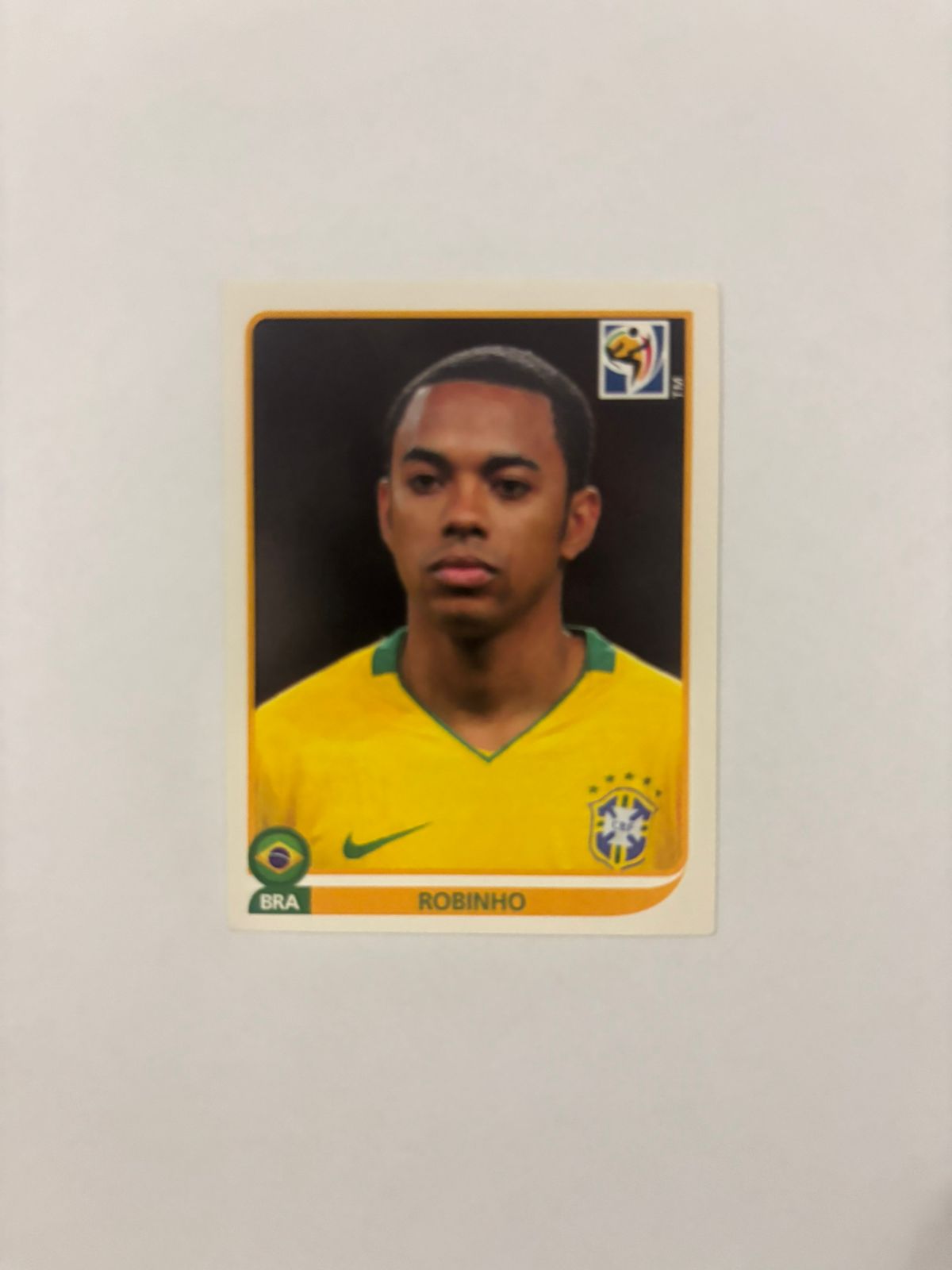| Casa do Colecionador Figurinha Brasil Robinho - Copa do mundo 2010