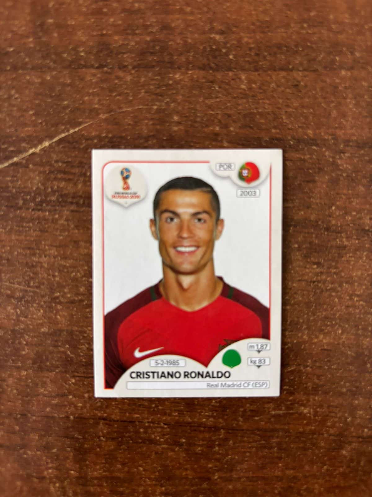 | Casa do Colecionador Figurinha Cristiano Ronaldo Copa do Mundo 2018 ( nova )
