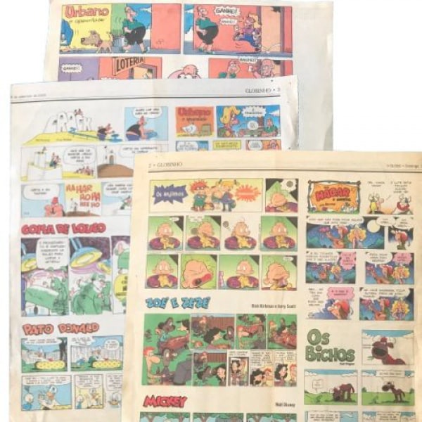 | Casa do Colecionador HQ JORNAL GLOBINHO 1992 E 2000 - RECRUTA ZERO, URBANO, ZÉ DO BONÉ, WALT DISNEY