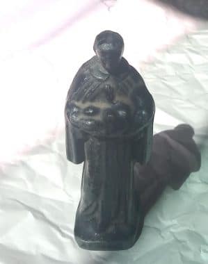 Imagem Escultura Metálica de Santo Anonio Década de 20- 09,0 cm