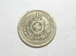 Imperio 100 Réis - 1887 / Mbc / Niquel