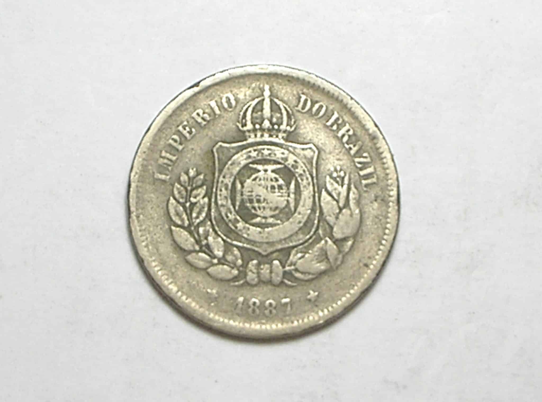 | Casa do Colecionador Imperio 100 Réis - 1887 / Mbc / Niquel