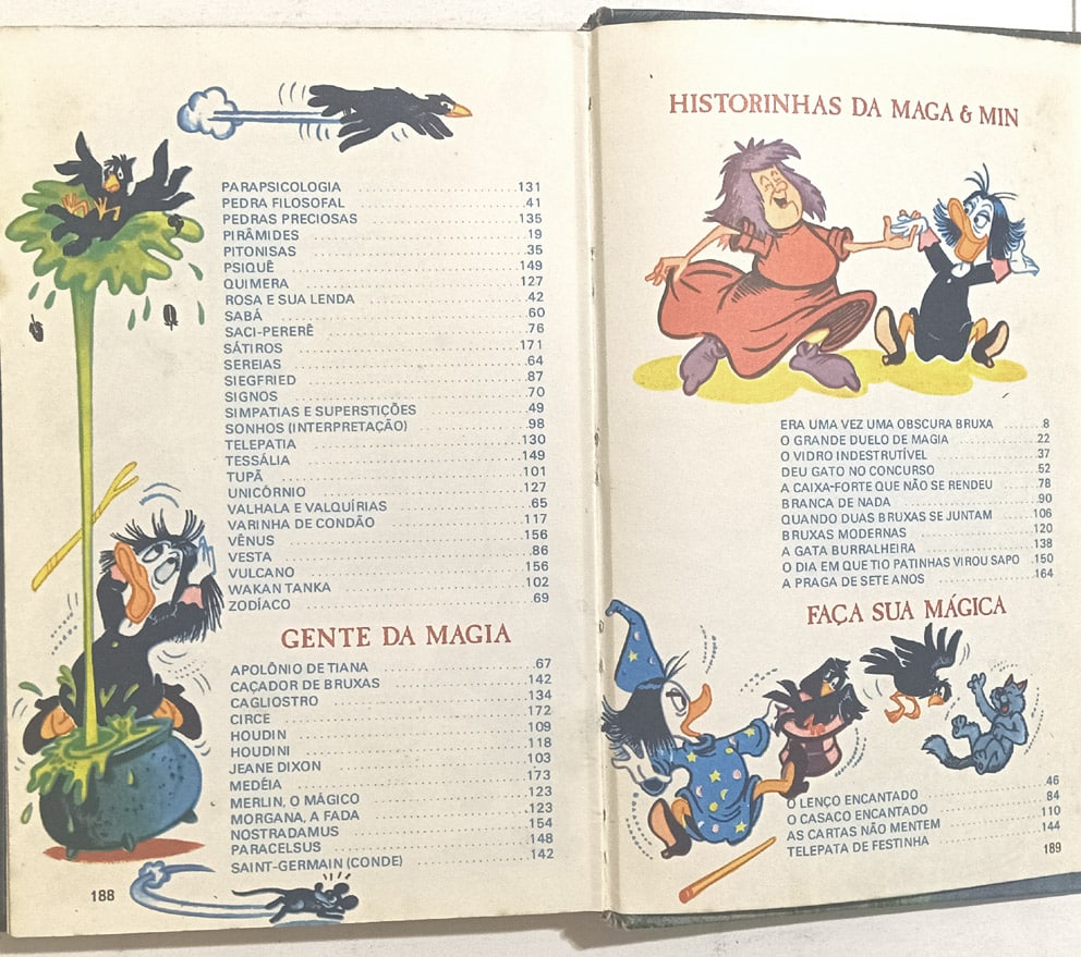 | Casa do Colecionador Manual da Maga & Min – Walt Disney, 1ª edição. Abril – 1973. Capa dura/HQ/Livro infantil.