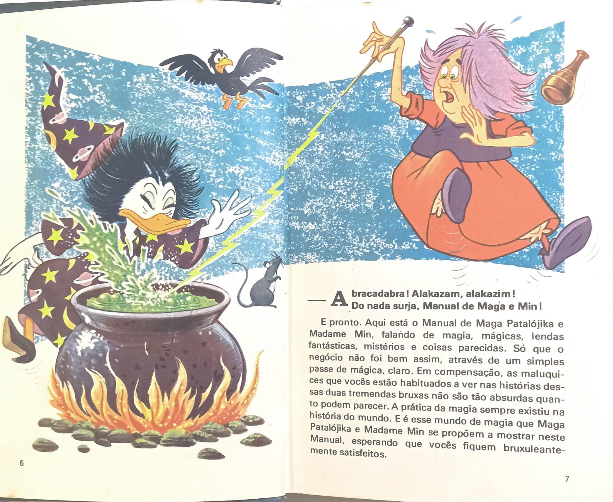 | Casa do Colecionador Manual da Maga & Min – Walt Disney, 1ª edição. Abril – 1973. Capa dura/HQ/Livro infantil.