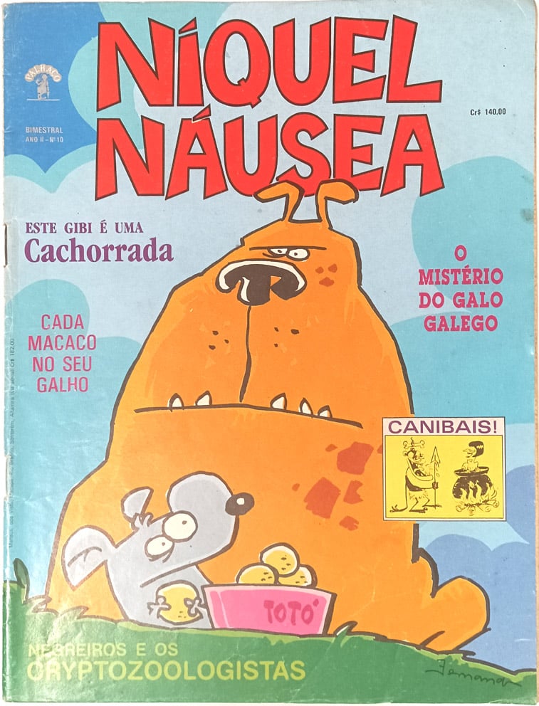 | Casa do Colecionador Níquel Náusea n° 10. Palhaço – 1990. HQ/Gibi antigo