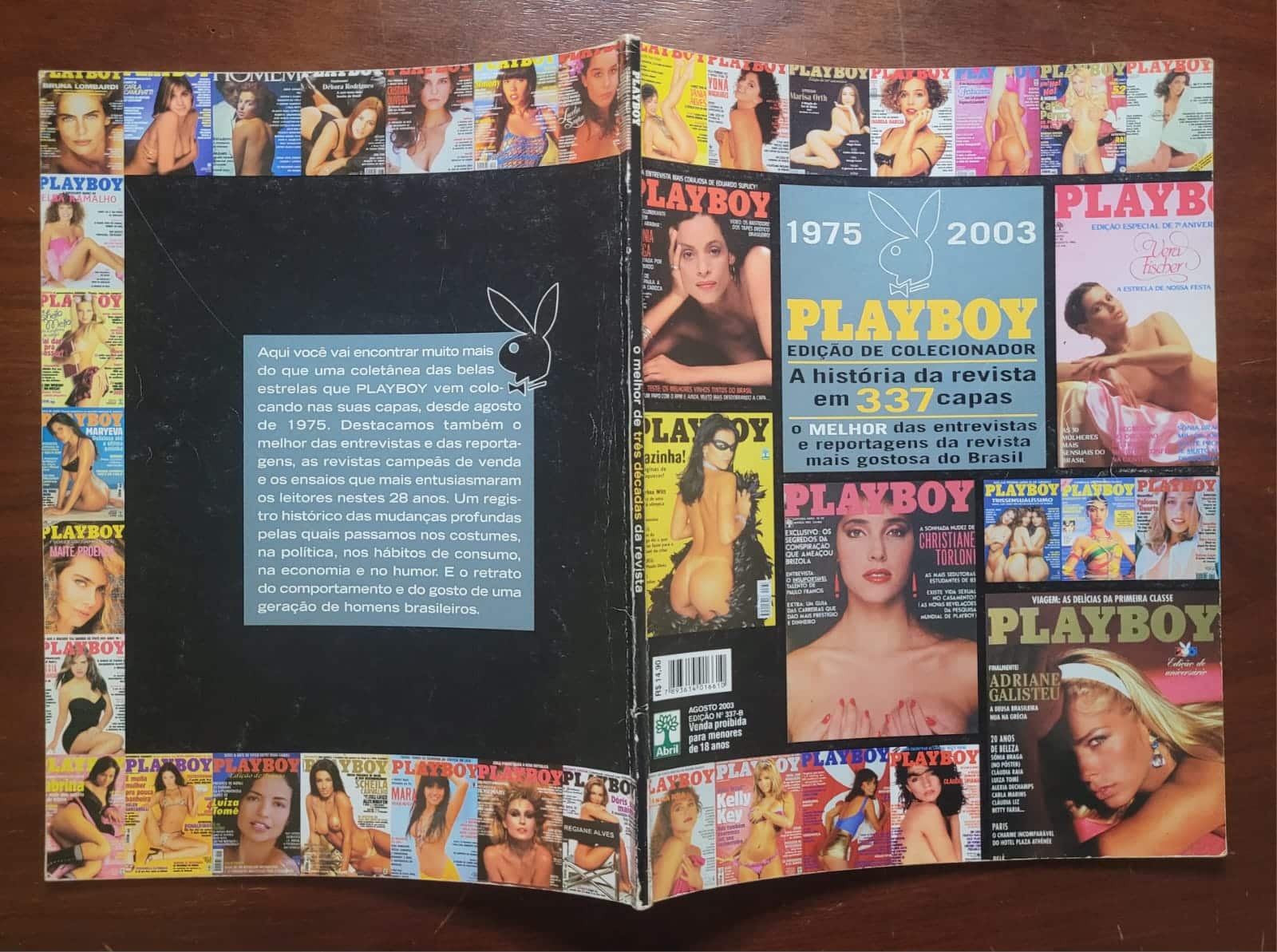 | Casa do Colecionador Playboy Nº 337-B | Agosto 2003 | Edição de Colecionador — 28 Anos | A História em 337 Capas