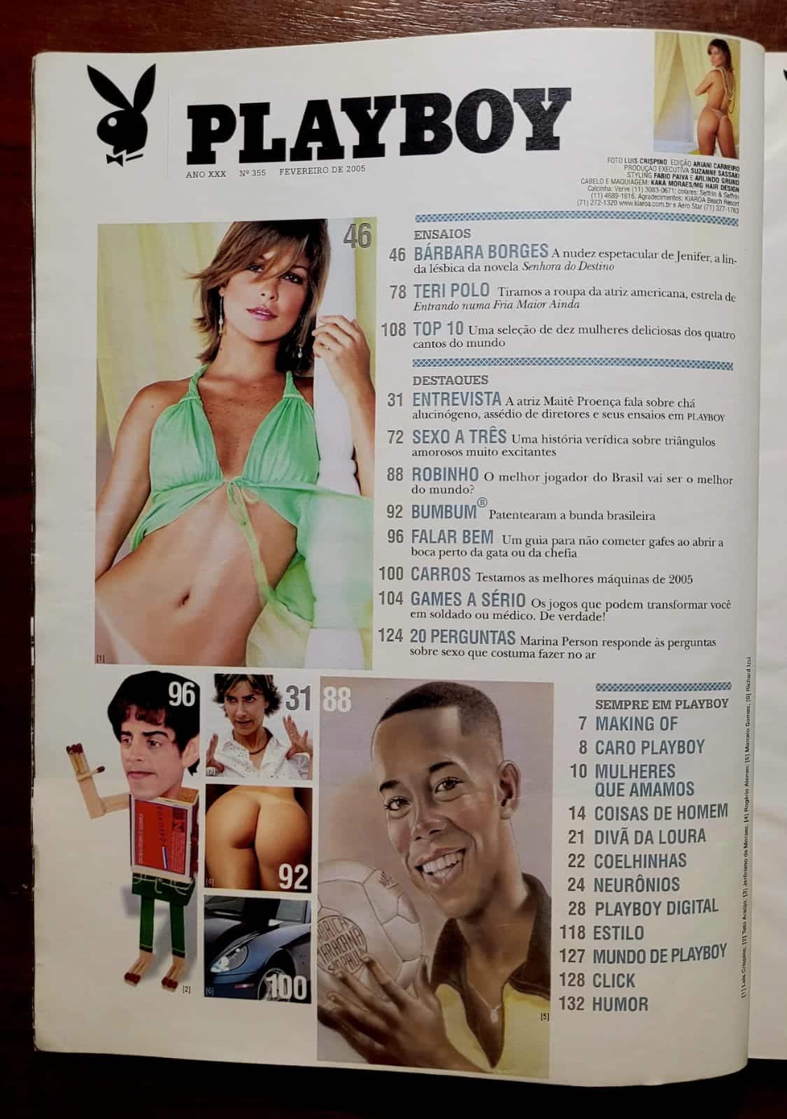 | Casa do Colecionador Playboy Nº 355 | Fevereiro 2005 | Bárbara Borges | A Jenifer de Senhora do Destino | Exemplar de Banca