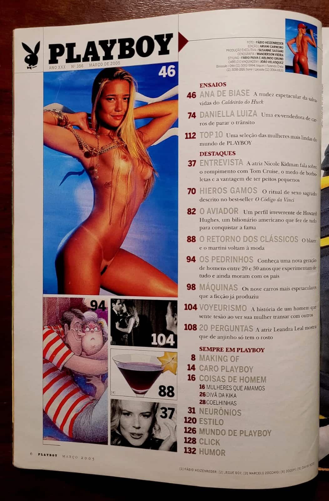 | Casa do Colecionador Playboy Nº 356 | Março 2005 | Ana de Biase | A Salva-Vidas do Caldeirão | Exemplar de Assinante