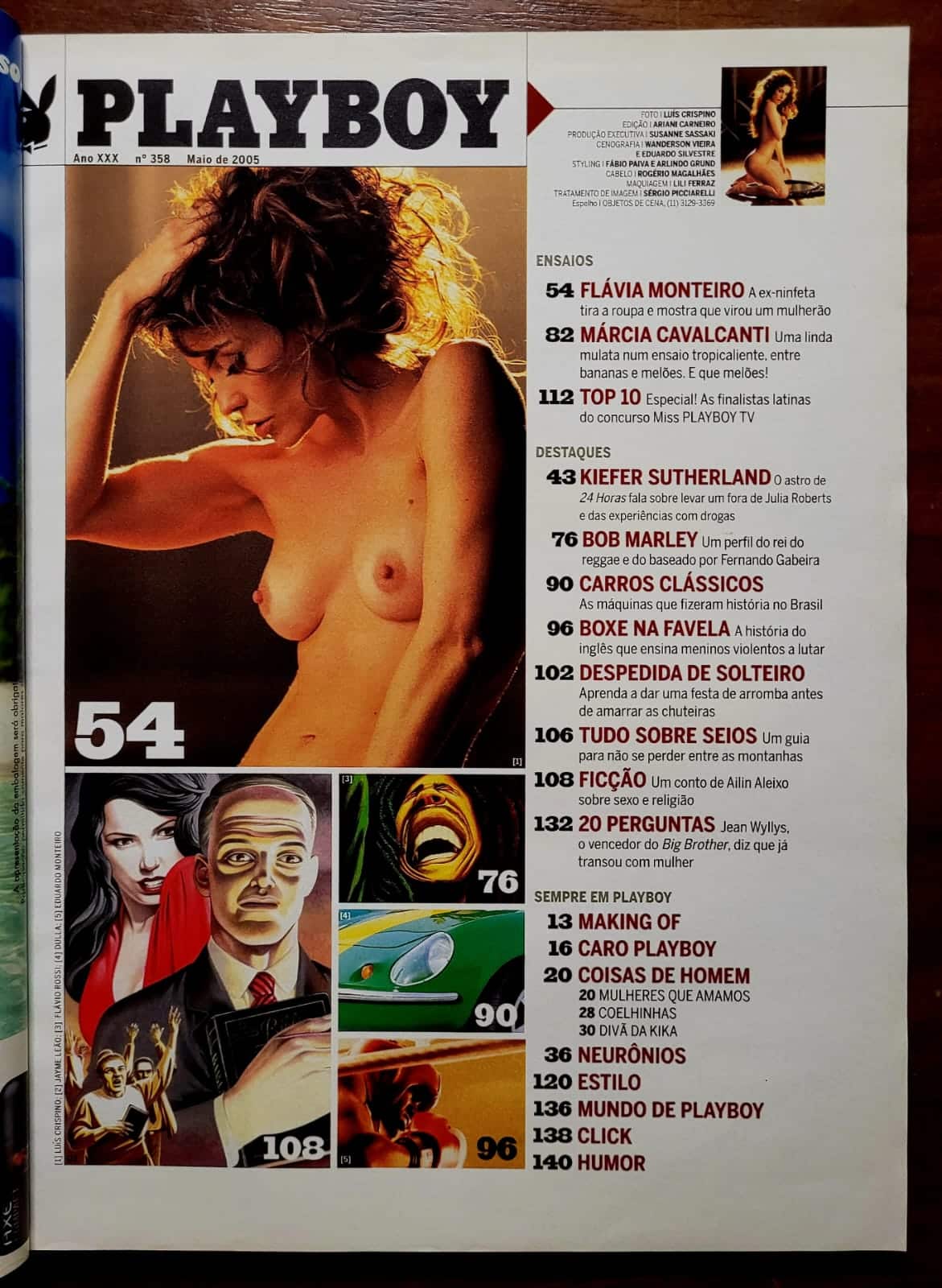 | Casa do Colecionador Playboy Nº 358 | Maio 2005 | Flávia Monteiro | A Ninfeta de Chiquititas Virou Mulherão | Exemplar de Assinante