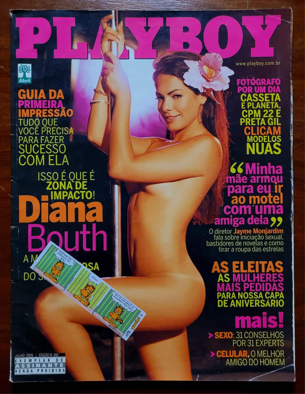 | Casa do Colecionador Playboy Nº 360 | Julho 2005 | Diana Bouth | A Morena do SporTV | Exemplar de Assinante