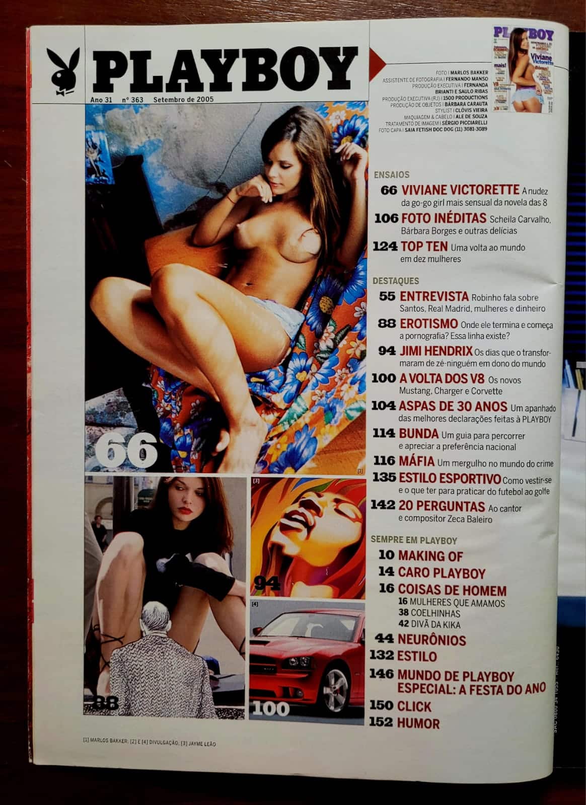| Casa do Colecionador Playboy Nº 363 | Setembro 2005 | Viviane Victorette | A Ju de América | Exemplar de Banca