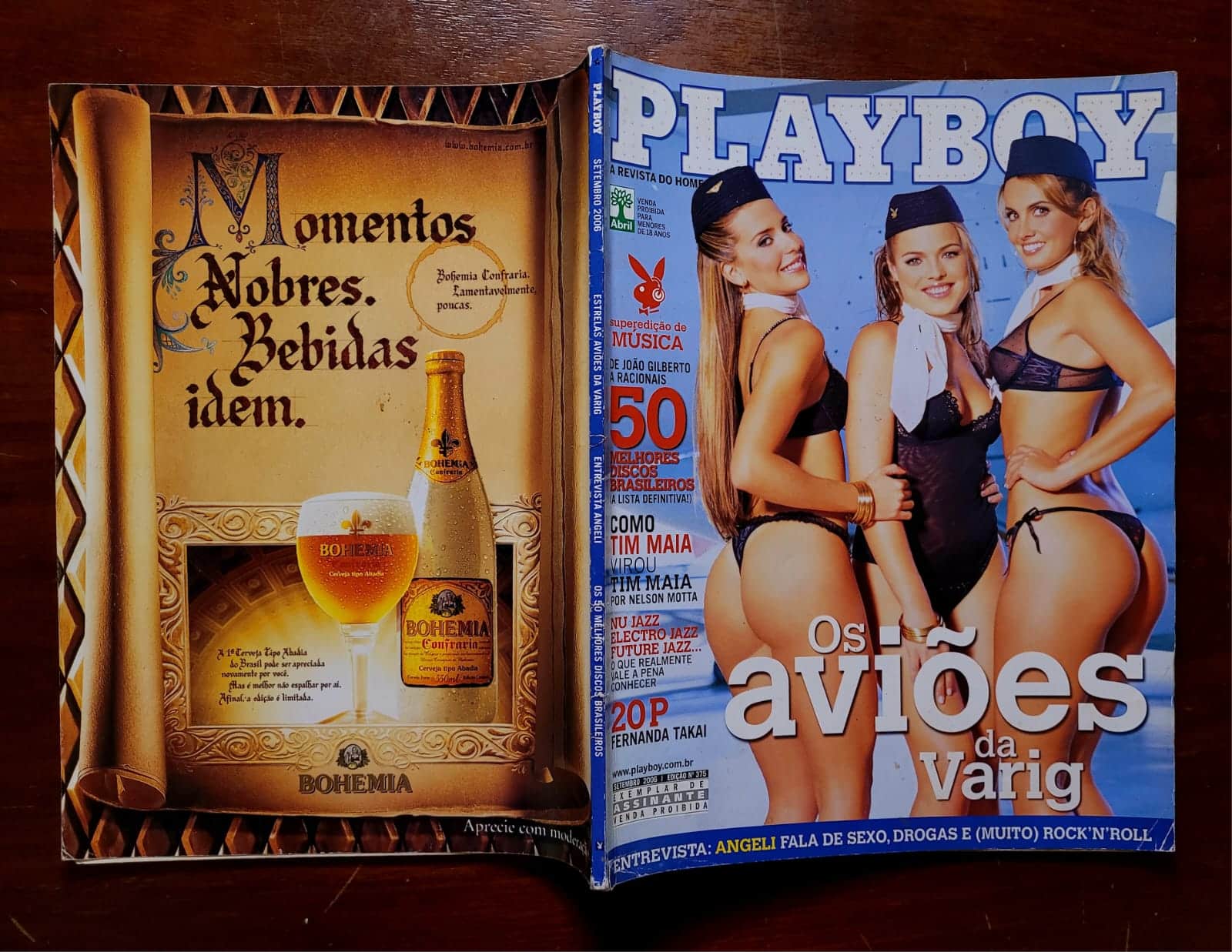 | Casa do Colecionador Playboy Nº 375 | Setembro/2006 | Os Aviões da Varig | Superedição de Música — 50 Melhores Discos Brasileiros | Exemplar de Assinante
