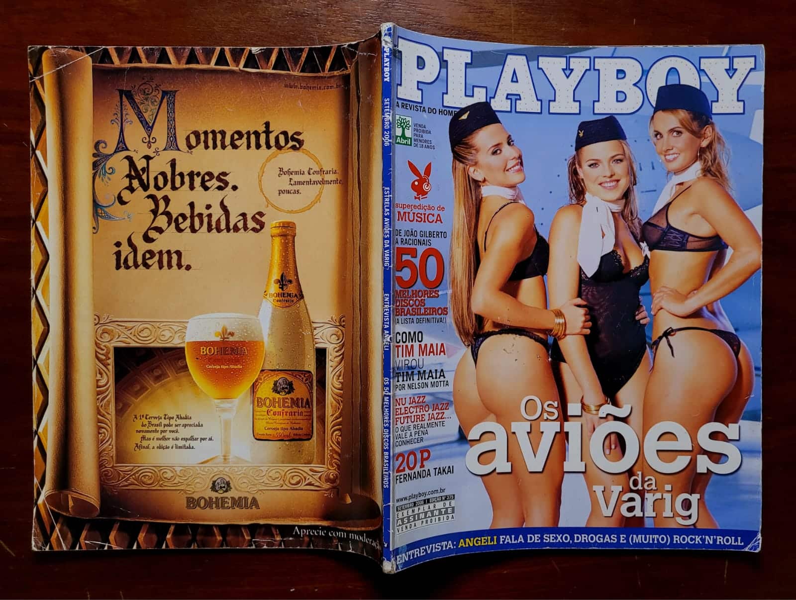| Casa do Colecionador Playboy Nº 375 | Setembro/2006 | Os Aviões da Varig | Superedição de Música — 50 Melhores Discos Brasileiros | Exemplar de Assinante