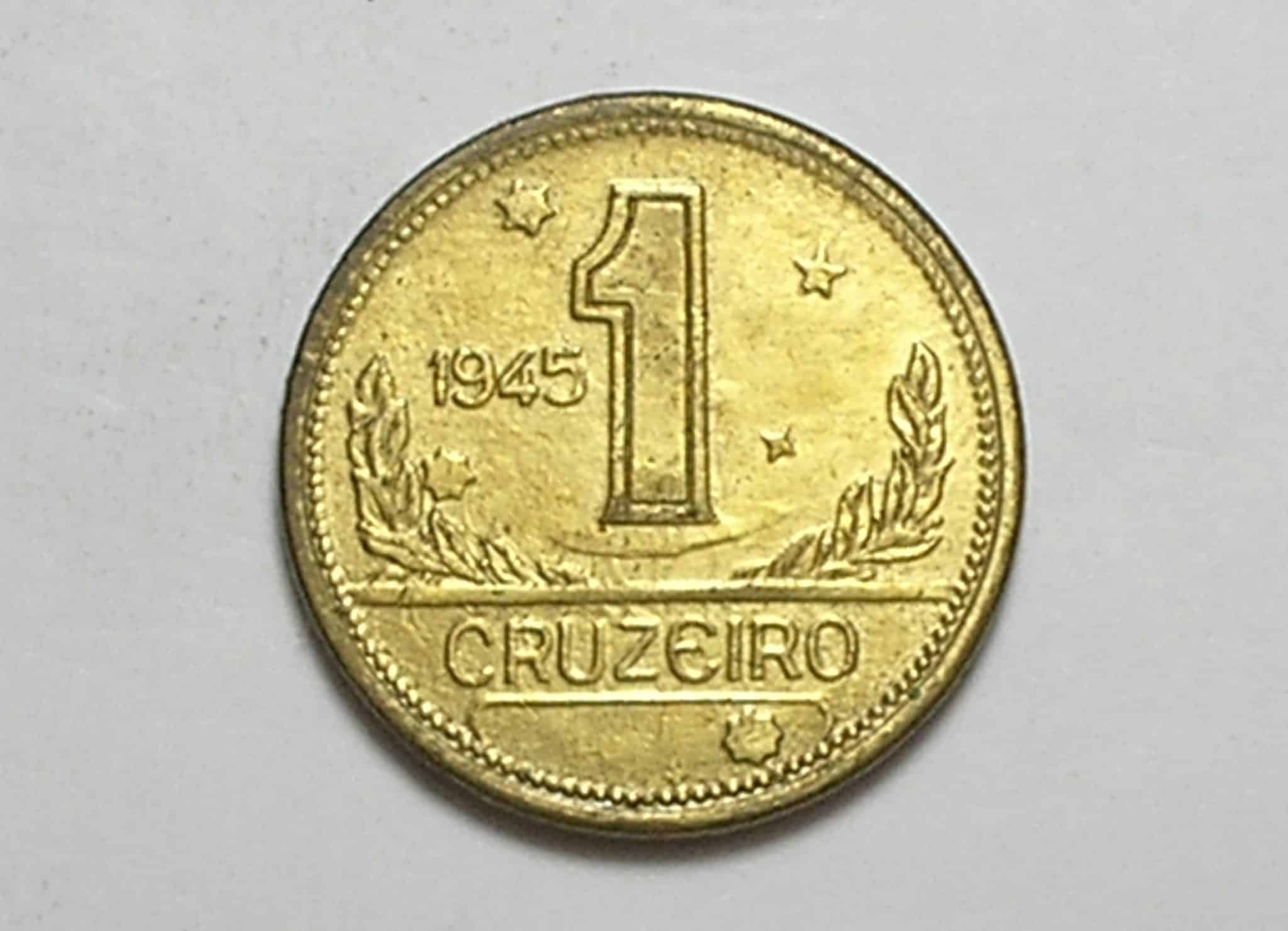 | Casa do Colecionador 1 Cruzeiro - 1945 - Flor de Cunho / Mapa do Brasil